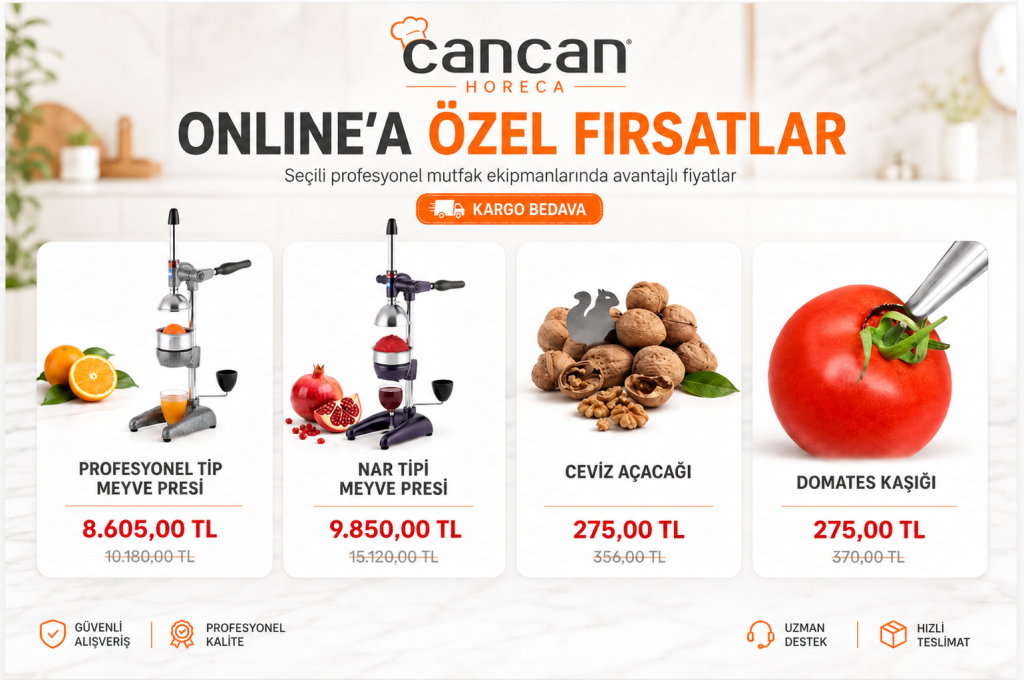 Online’a Özel Fırsatlar: Profesyonel Mutfak Ekipmanları